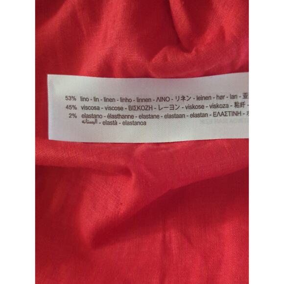 ZARA Red Slip Midi Dress Womens MED Twisted Cocktail‎ Wedding Blogger Favorite - Picture 10 of 13